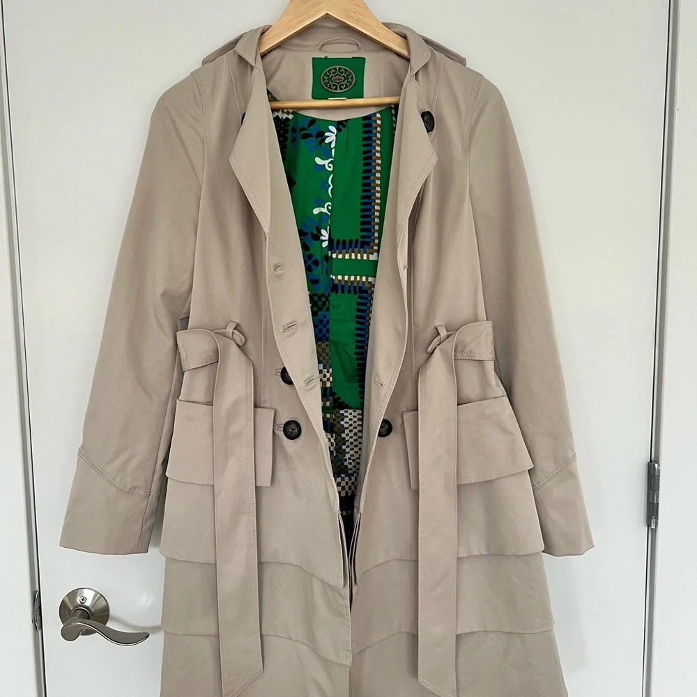 IDRA Anthropologie Two Paths Trench coat 2 - Picture 7 of 10
